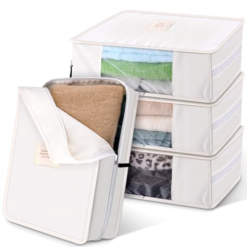 3 Pack Sweater Storage Bags 18 Inch Cotton Cashmere Storage Bags - size: 18 inch