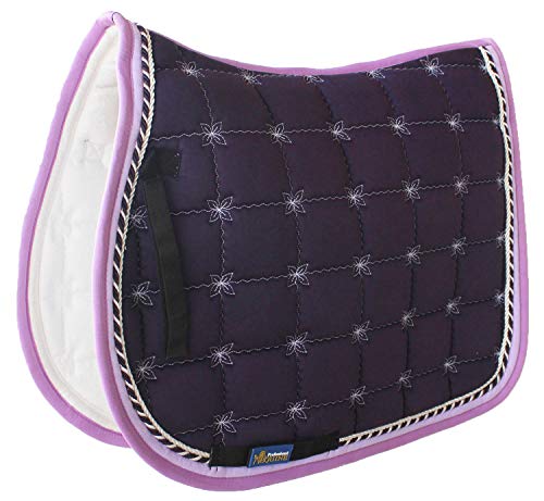 Horse Cotton Quilted All Purpose English Saddle PAD Trail Contoured Purple 72F38