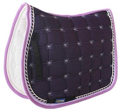 Horse Cotton Quilted All Purpose English Saddle PAD Trail Contoured Purple 72F38