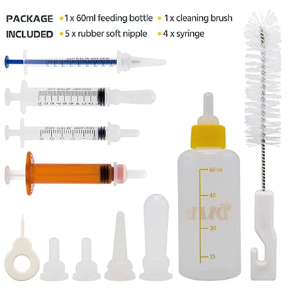 Puppy Kitten Bottle for Nursing, Newborn Baby Dog Cat Rabbit Feeding Feeder