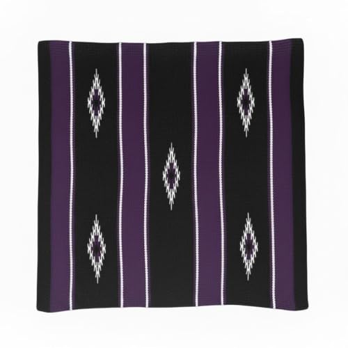 Majestic Ally 36"x34" Navajo Design Acrylic Saddle Blanket for Horses - 2.4 lbs (Dark Purple) - color: Dark Purple