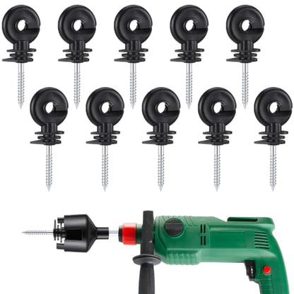 10 Pcs Electric Fence Insulator, Screw-in Insulators Fence Ring