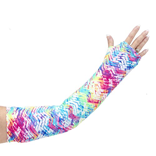 CastCoverz! Designer Arm Cast Cover - Neon Tracks - Small Long: 18" Length X 9" Circumference - Removable and Washable - Made in USA - color: Neon Tracks, size: Small (Pack of 1)