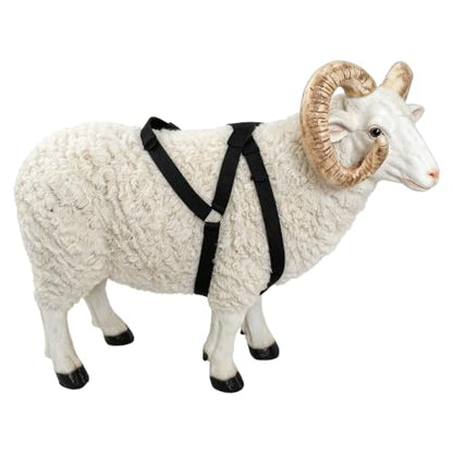 Ram Breeding Marking Harness &1 Marking Crayon for Goat Sheep,Blue | 1 Mating Crayon,Adjustable Nylon Strap,Quick-Release Buckle,Universal Fit | Rain-Resistant Marks,Livestock Management