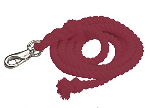 Colorado Saddlery Lead Rope, 10' - color: Burgandy