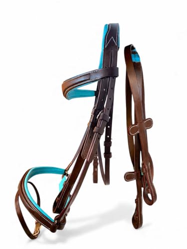 SIE Westwood Anatomical Dressage Bridle with Reins Brown Bridles - size: Draft Dark Brown