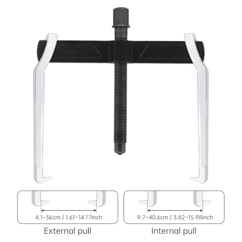 ChgImposs 16 Inch 2-Jaw Gear Puller, Heavy Duty CR-V Adjustable Reversible Bearing Puller Tool for External & Internal Removal of Pulleys, Flywheels, Bearings, Gears, Brake Drums - size: 16 INCH