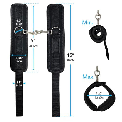 QMARK Goat Milking Hobbles Binding Straps, 2 Pack, Black