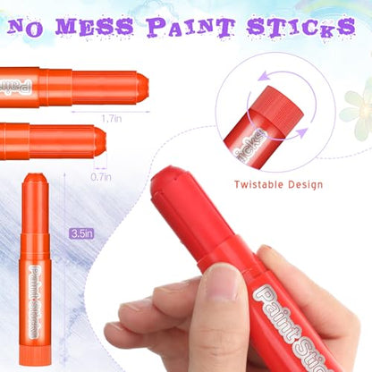 20 Sets 240 Pcs Tempera Paint Sticks Bulk for Kids