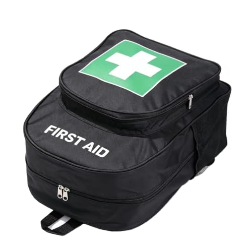 Red Emergency Bag First Aid Backpack Empty Medical First Aid Treatment First Responder Trauma Bags for Hiking Outdoors Travel Camping Pet Dog Cat Daycare (Black Green) - color: Black Green