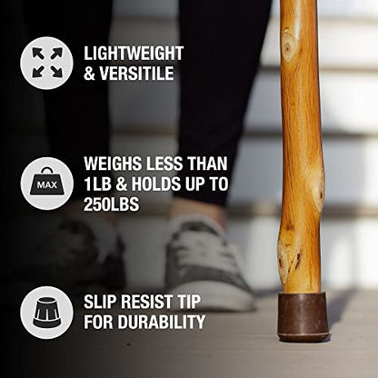 Brazos Wooden Walking Canes for Men and Women, Stable Walking Sticks for Seniors, Made in The USA - size: 37 Inch, style: Traditional Hickory
