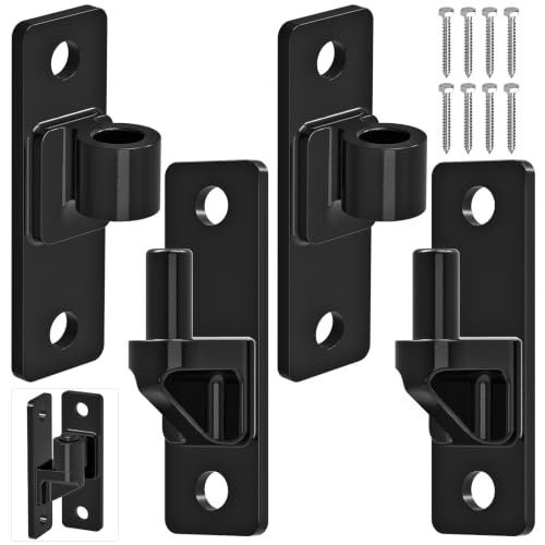 Insaga Heavy Duty Gate Hinges 6MM Thick Carbon Steel, 600LB Load Capacity Black Wall Mount Gate Hinge with 8 Screws, Electrocoated Rustproof Farm Gate Hinges for Wood Metal Fence Gates, 2Pack - color: Black-2Pack (Screws)