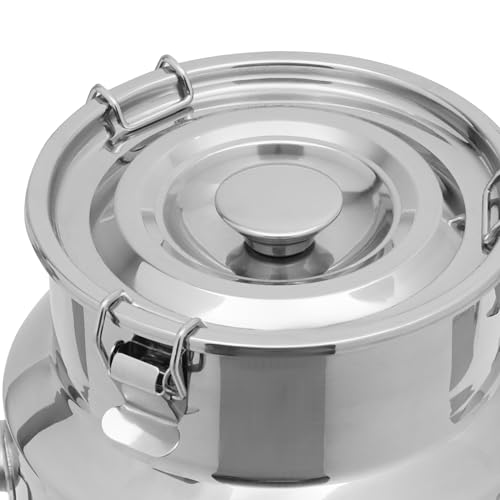 10L/2.64Gal Milk Can with Faucet, Stainless Steel Milk Can with Lid Milk Jug Milk Transport Container Wine Pail Bucket Bottle Stainless Steel Milk Bucket with Sealed Lid for Grain Wine Liquid