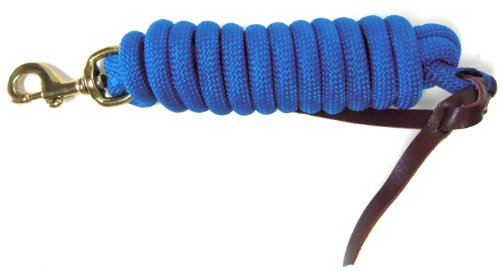 Hamilton 5/8" x 10' Poly Cowboy Horse Lead Rope, Blue - color: Blue, size: 5/8" x 10'