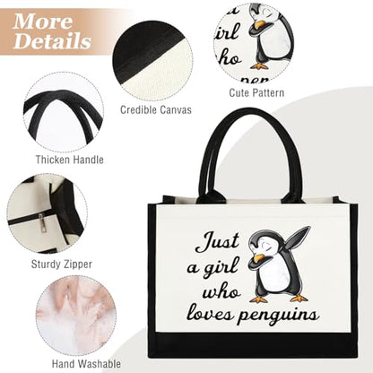 GevGuxLuo Tote Bag for Women Animal Lover Bag Gift for Women - color: Penguins