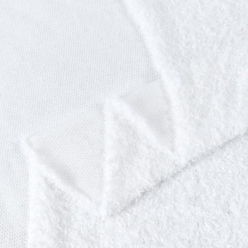 Surf turtle White Curly Teddy Fleece Faux Fur Fabric 36" x 59" - color: White, size: 36 x 59 inches