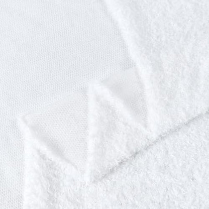 Surf turtle White Curly Teddy Fleece Faux Fur Fabric 36" x 59" - color: White, size: 36 x 59 inches