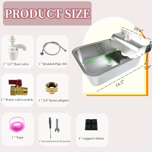 Small Automatic Dog Water Dispenser 9L,Self Filling,Anti Tip