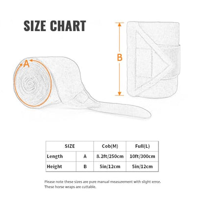 Horse Polo Leg Wraps Soft Fleece Wraps Equestrian Leg Bandage 4-Pack (Cob(8.2ft), White) - color: White, size: Cob(8.2ft)