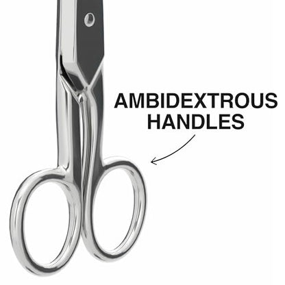 Klein Tools 2100-7 Electrician Scissors, Made in USA, Nickel-Plated Scissors with Stripping Notches, Made in USA, 5.25-Inch Snips for Datacom, Telecom, Electrical and Heavy-Duty Use - style: Nickel Plated