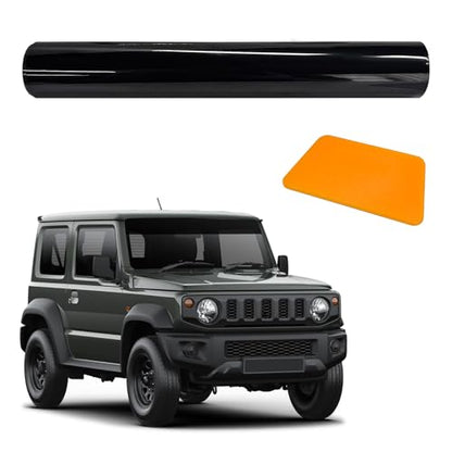 Windshield Tint Strip, 51.2"×7.9" Auto Windshield Sun Strip for Blocking Light & Reducing Glare, Heat & UV Protection Front Windscreen Tint Film for Sedan Truck SUV RV