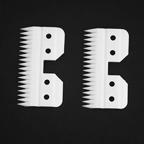 4pcs Oster Fast Feed Clipper Ceramic Blade - Pet Dog Cat Grooming Clipper Replacement Blades, for A5 Trimmer Series, for Andis 18 Teeth Detachable Ceramic Blade Part, for Wahl KM2 KM5 KM10