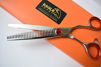 Professional Hair Cutting Scissors 6 inch thinning Scissors 30 Tooth Blender Convex Blade Comfort Handle Stainless Steel Hair Japanese Craft (6.0" Thinner) - style: 6 Inchthinning