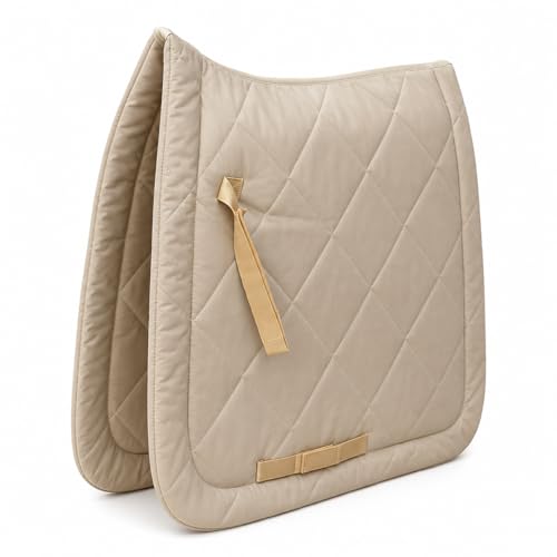 Horse Saddle Pad English Quilted Contoured All-Purpose Trail 72TS01 - color: Beige