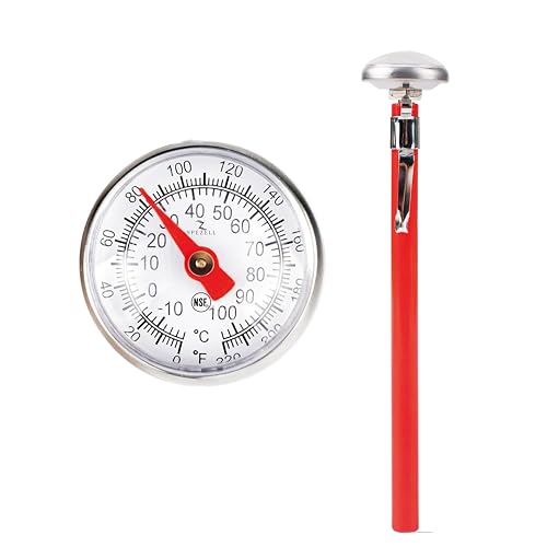 3Pack Immediate Read High Precision Food Thermometer 1 inch Staineless Dial Pocket Thermometer for Milk Frothing, Coffee, Baby Bottles, Meat and Other Food and Drink
