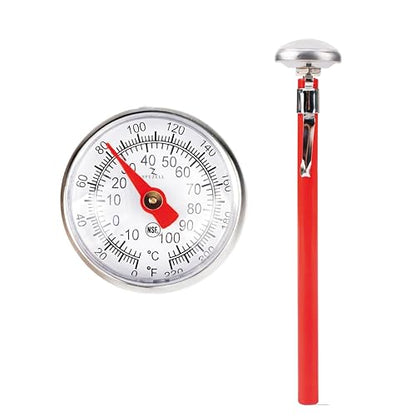 3Pack Immediate Read High Precision Food Thermometer 1 inch Staineless Dial Pocket Thermometer for Milk Frothing, Coffee, Baby Bottles, Meat and Other Food and Drink