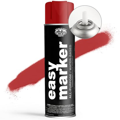 Fox Valley Easy Marker Inverted Spray Paint 16oz Pack of 12, Red