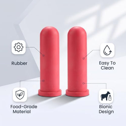 HEEPDD 5Pcs 10cm Length Rubber Calf Milk Drink Nipple | Calf Feeding Bottle Nipple Small Animal Nursing Bottle Nipples Farm Animal Feeding Supplies