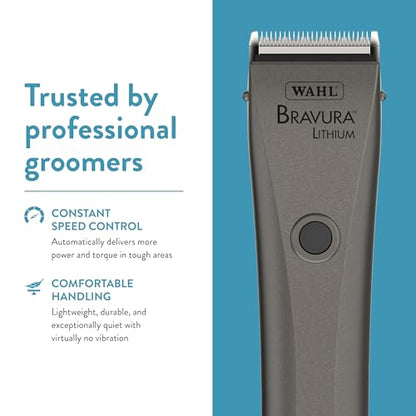 Wahl Professional Animal Bravura Lithium Ion Clipper, 41870-0425, Gunmetal - color: Gunmetal