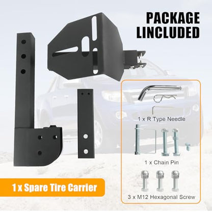 Spare Tire Hitch Mount Compatible with 4 & 5 & 6 Lugs Trailer Wheels