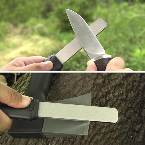 SHARPAL 121N Dual-Grit Diamond Sharpening Stone Garden Tool File | Coarse 325 / Extra Fine 1200 Grit, Knife Sharpener For Lawn Mower Blade, Axe, Hatchet, Hedge Shears, Chisels, Drills - style: Sturdy Handle