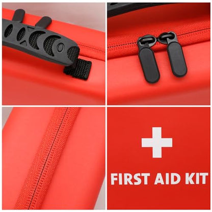 Faylapa Travel First Aid Pouch, Empty First Aid Bag, 9x7x3 inches Portable Outdoor First Aid Medical Storage Organizer Bag for Travel, Boat, Office, Sports, Hiking, Outdoor(Bag Only)