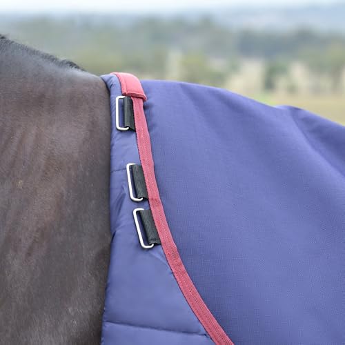 WeatherBeeta ComFiTec Essential Turnout 100g, Navy/Burgundy, 60" - color: Navy/Burgundy, size: 60"