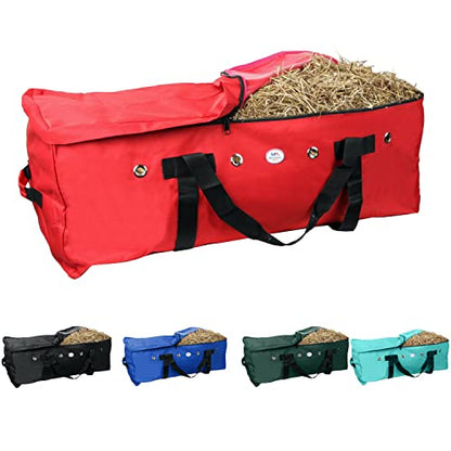 Majestic Ally 1200 D Nylon Fabric Large 44” x 20” x 16” and Extra Large 52" x 27" x21" Heavy-Duty Hay Bale Storage Bag (Red, Large) - color: Red, size: Large