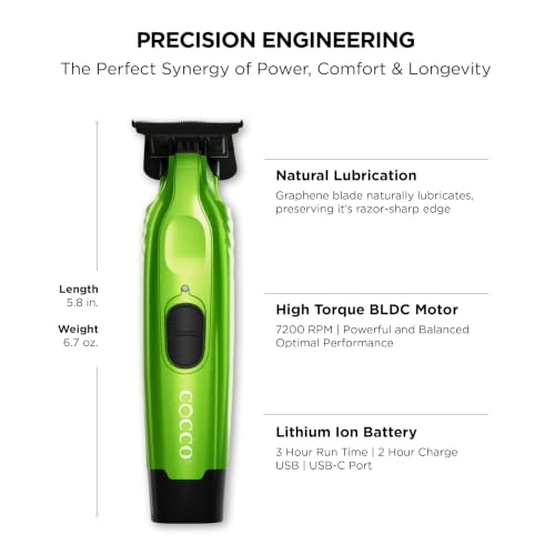 Cocco Hyper Veloce Pro Trimmer, Digital Gap Graphene Blade Edger - color: Green