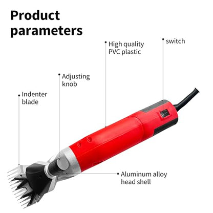 Sheep Shears, Electric Clipper for Sheep & Goats, 900W, 2800RPM, 6-Speed Adjustable Control -Heavy Duty Livestock Shearing Clipper for Animal Grooming, Suit for Sheep, Goats, Alpacas, Llamas