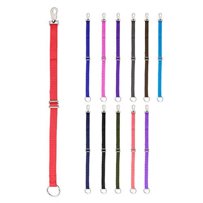 Heavy Duty Adjustable Horse Water Bucket Straps Hangers By Derby (Red) - color: Red