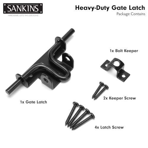 Slide Bolt Gate Latch Lock for Wooden Fence with Padlock Hole, 1pcs - size: Upgrade