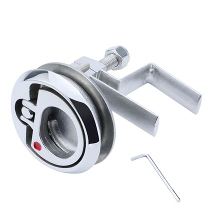 Boat Cam Latch Stainless Steel 316 Marine Hatch Cam Latch Style, Flush Pull Mount Includes Installation Screws Marine Hatch Deck Hardware Ideal for Ships, Yachts, RVs 1 Pcs/2Pcs/Lock/Non-Lock - size: No-Locking 1Pcs