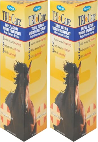 Farnam Triple Action Wound Treatment | for Horses, Ponies and Dogs | 4 oz (Pack of 2) - size: 1 (Pack of 2)