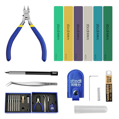 stedi Model Tools Kit for Beginners 14 PCS, Modeler Premium Basic Tools - style: Model Tool Basic Kit