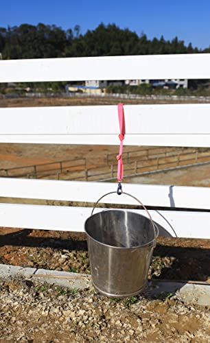 T TEKE Adjustable Heavy Duty Bucket Strap Hanger with Easy-on Hook (4 Pack), for Hay Nets, Buckets and Other Feeders - color: Navy