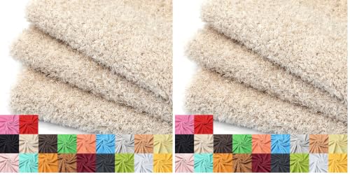 Surf turtle Apricot Curly Teddy Fleece Faux Fur Fabric 36" x 59" (Pack of 2) - color: Apricot, size: 36 x 59 inches (Pack of 2)