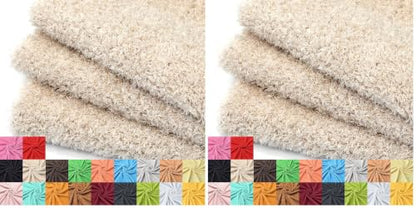 Surf turtle Apricot Curly Teddy Fleece Faux Fur Fabric 36" x 59" (Pack of 2) - color: Apricot, size: 36 x 59 inches (Pack of 2)