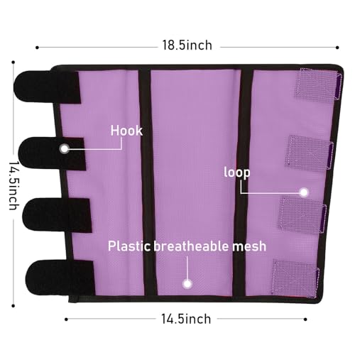 Jexine 8 Pcs Mesh Fly Boots for Horse - color: Pink Purple