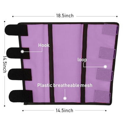 Jexine 8 Pcs Mesh Fly Boots for Horse - color: Pink Purple